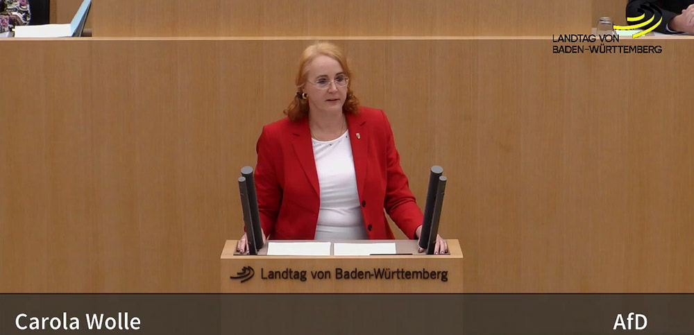 Carola Wolle im Landtag