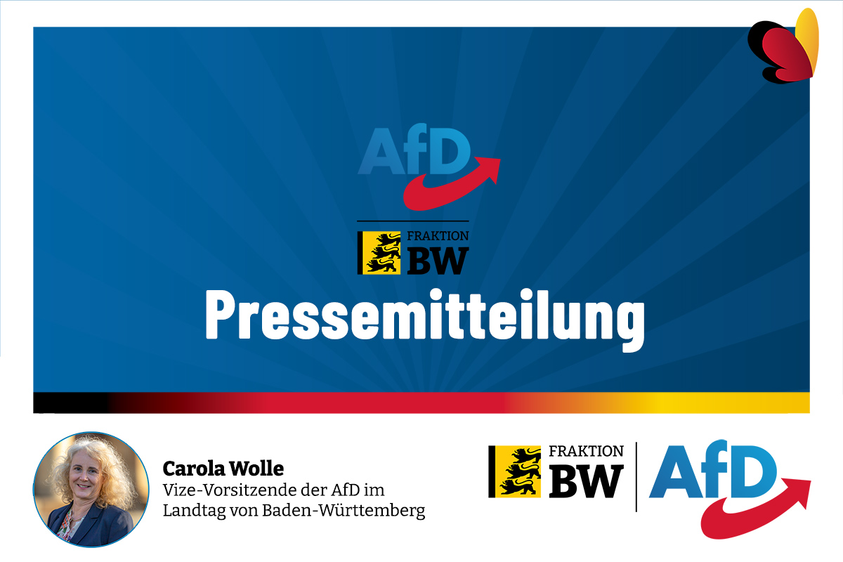 Pressemitteilung der AfD-Fraktion im Landtag von Baden-Württemberg