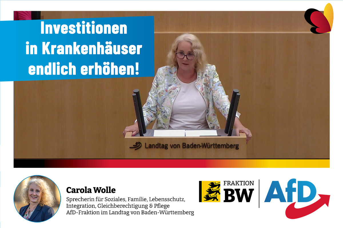 Carola Wolle: Investitionen in Krankenhäuser endlich erhöhen!