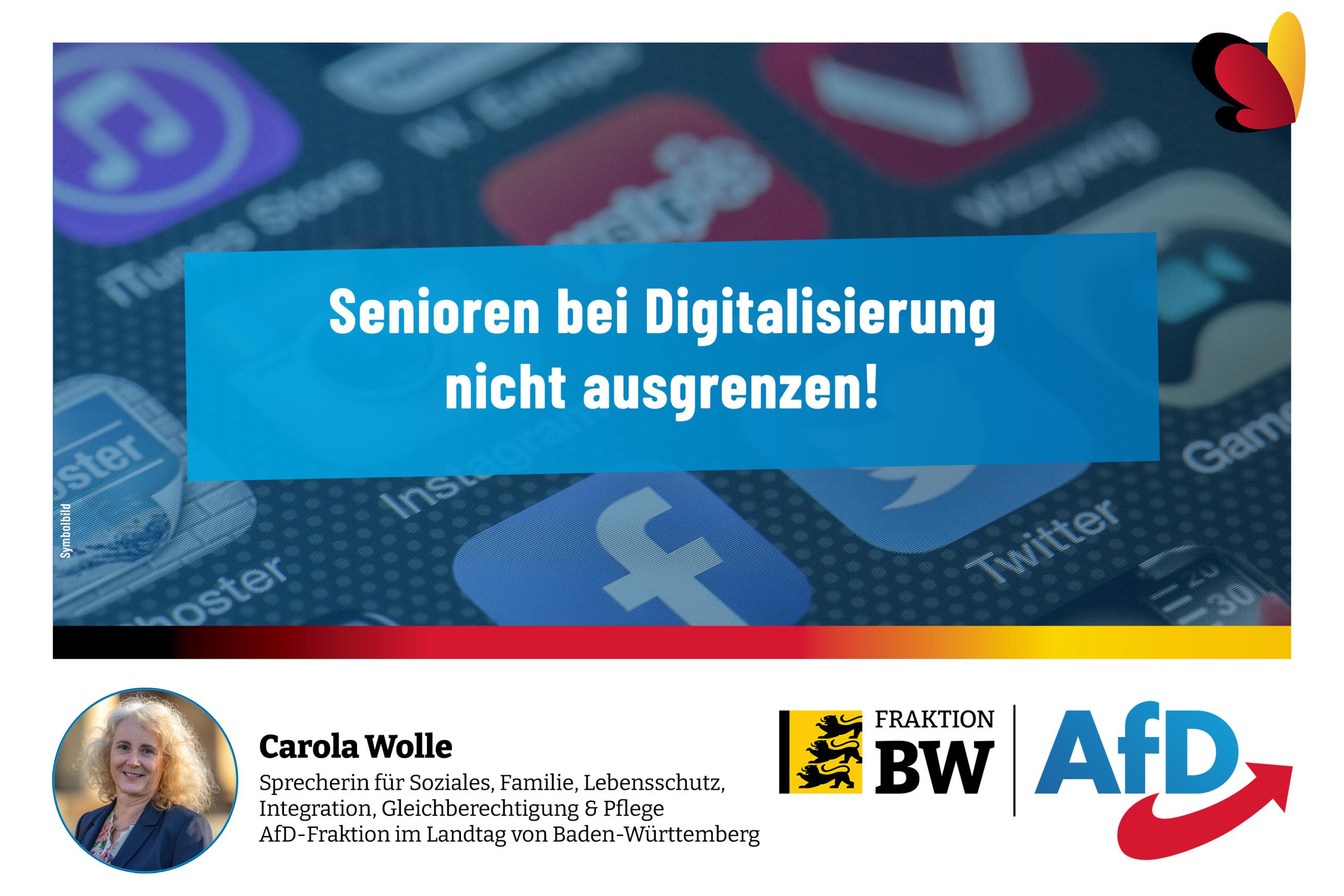 Carola Wolle: Senioren bei Digitalisierung nicht ausgrenzen!